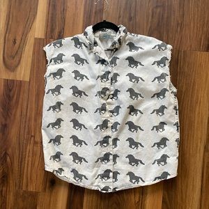 Horse girl tank top